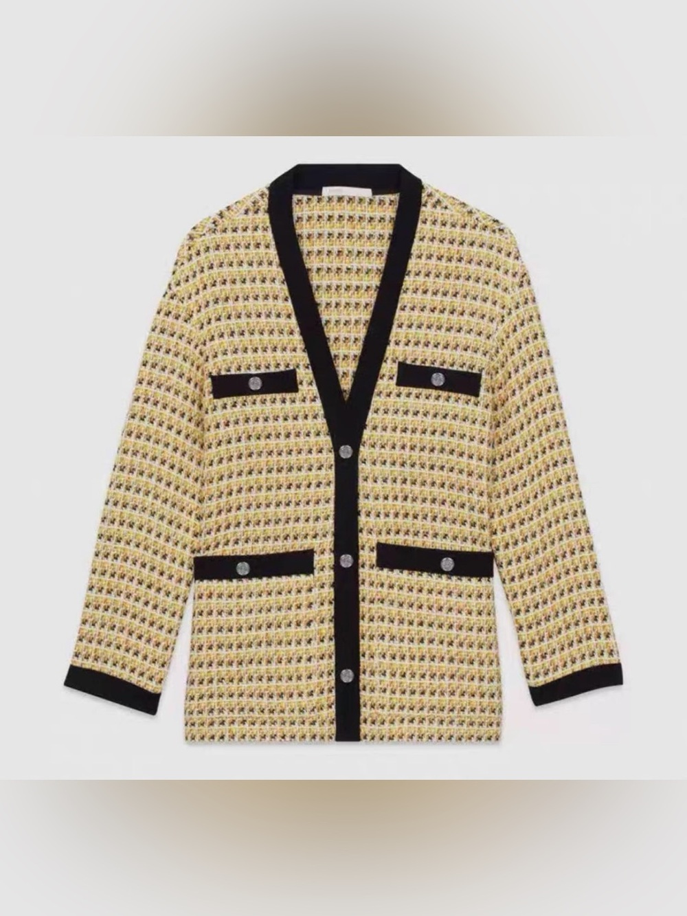 Authentic Like New Maje Vega tweed cardigan - Picture 2 of 8